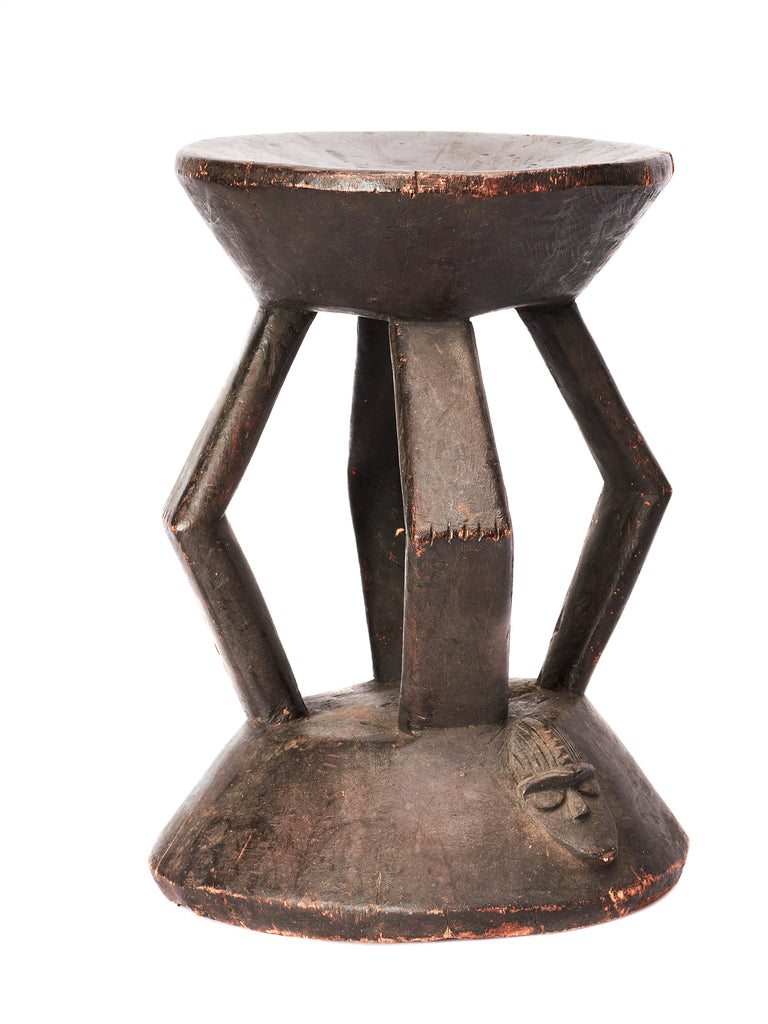 WOODEN CARVED STOOL FROM EBONYI STATE