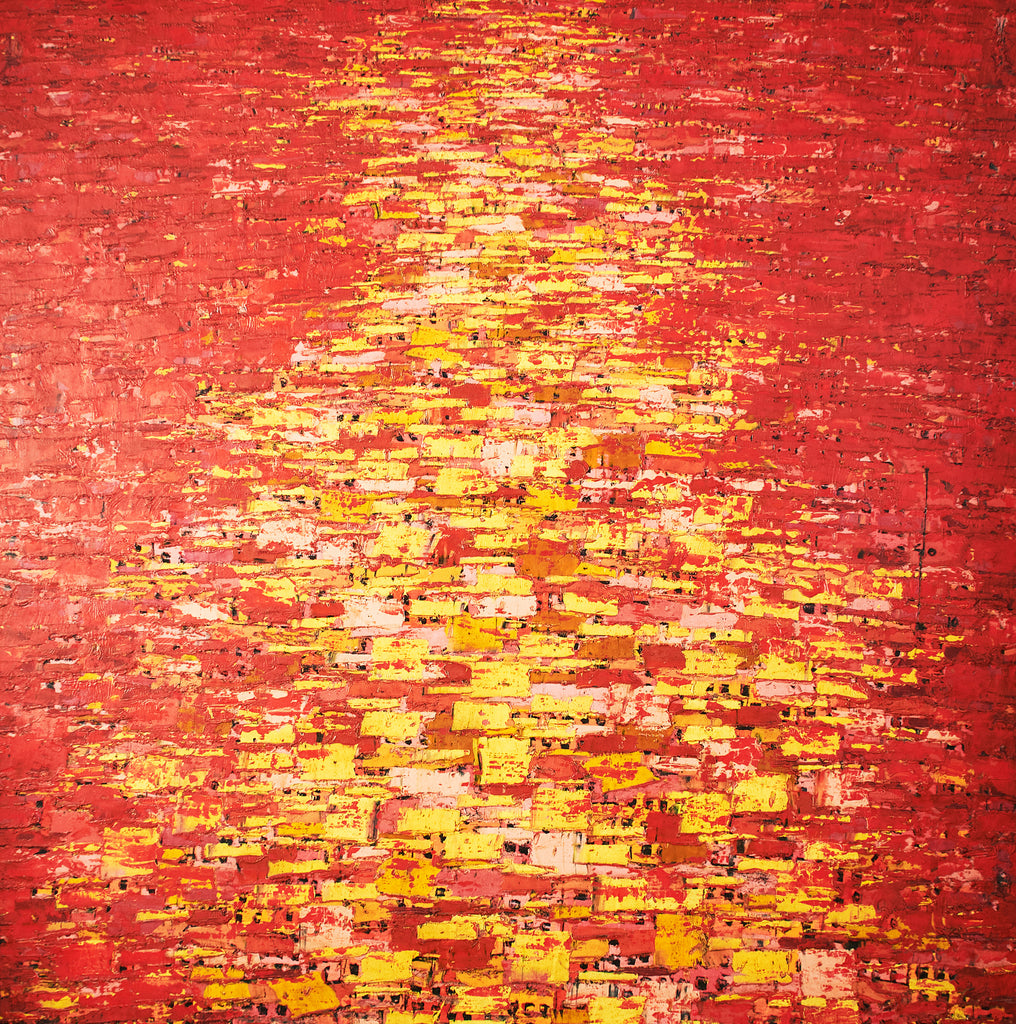 RED TOWN '10 (60''x60) PAINTING BY ABLADE GLOVER