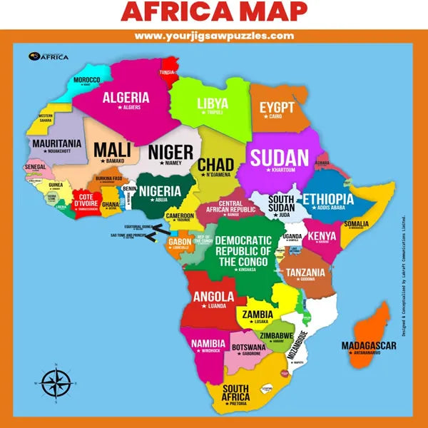 AFRICA MAP JIGSAW PUZZLE
