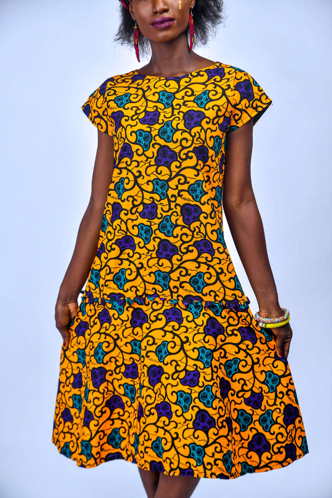 Ankara waist line dress | Quintessence Ankara waist line dress | Quintessence