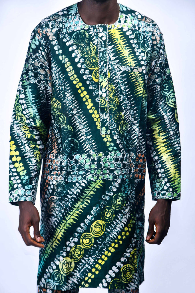 Cotton Long Sleeve Batik Buba & Sokoto