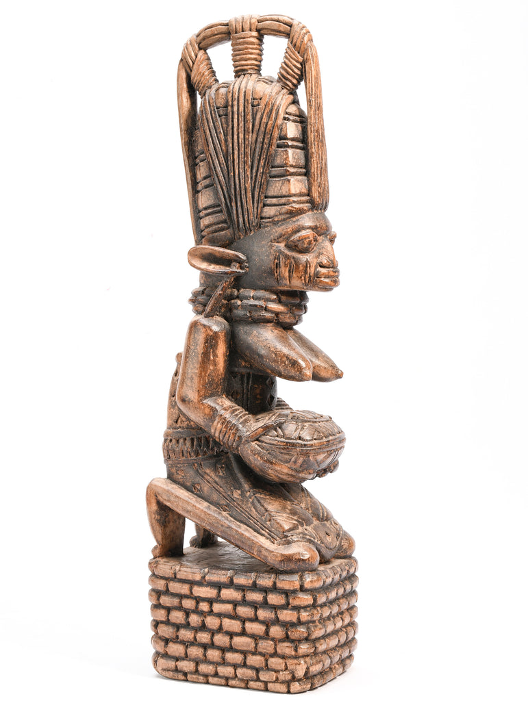 Hand Carved Wooden Sculpture, AJERE by DEJO FAKEYE