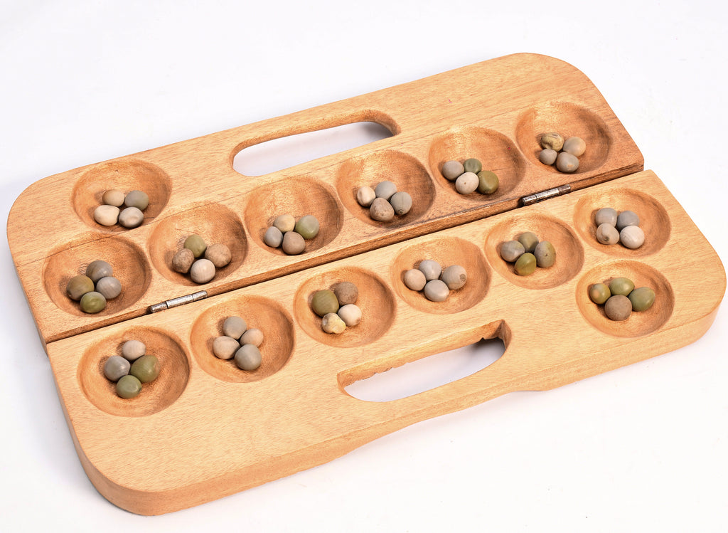 WOODEN CARVED AYO GAME