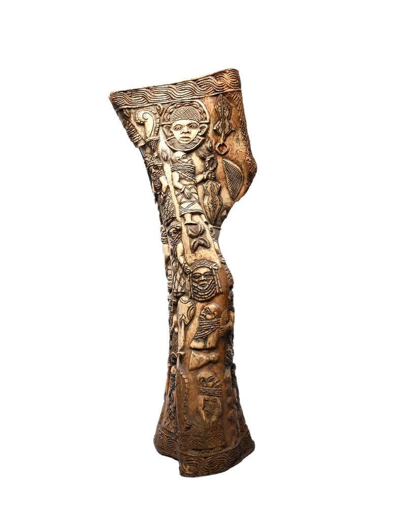 MIL Elephant Leg Bone with Benin Carvings