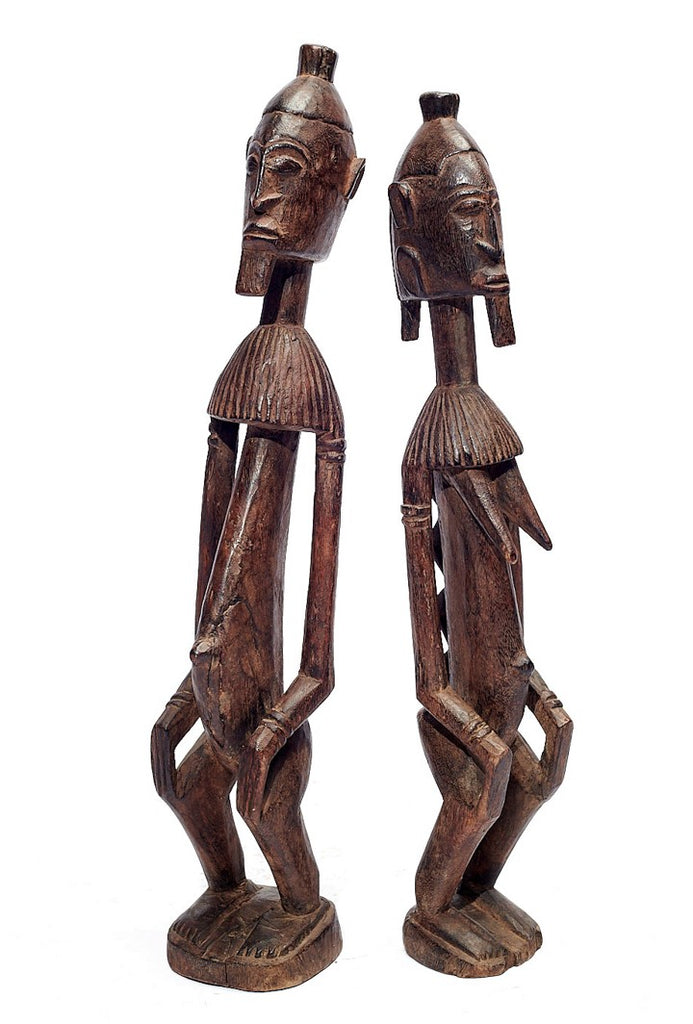 OLD WOODEN BAMBARA FIGURE FROM MALI