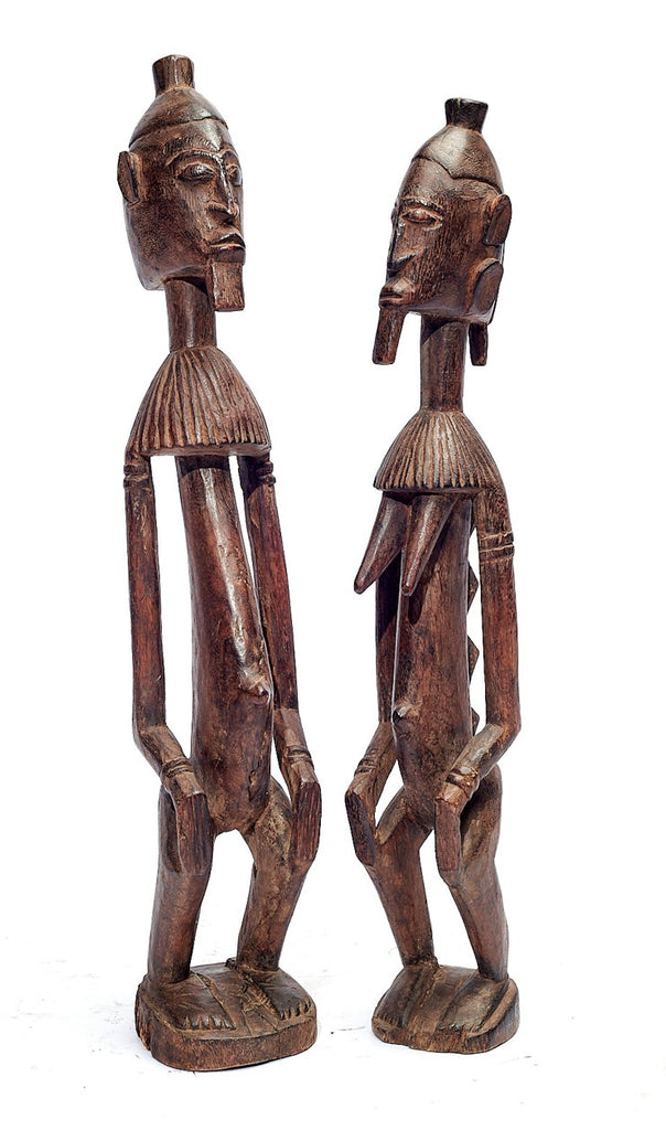 OLD WOODEN BAMBARA FIGURE FROM MALI
