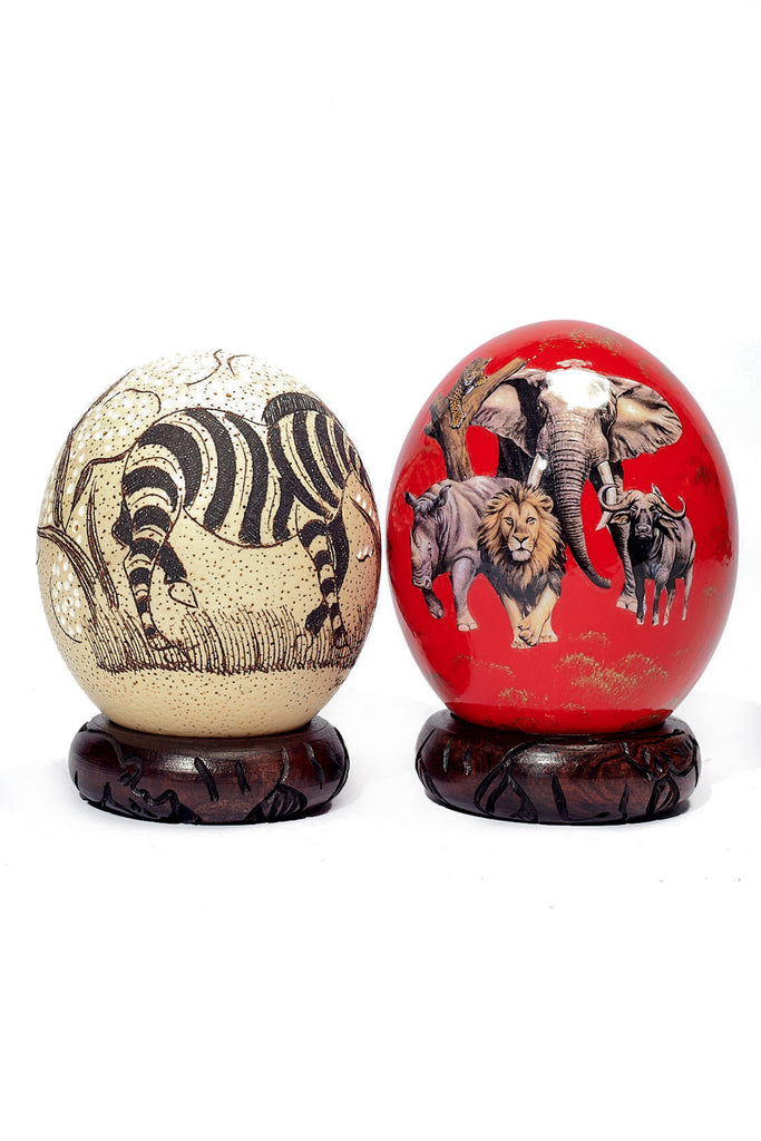 HAND PAINTED OSTRICH EGG